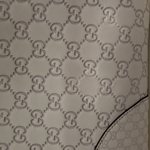 Authentic GucciBree Convertible Top Handle Bag Guccissima Leather Large - Beige - Picture 9 of 10